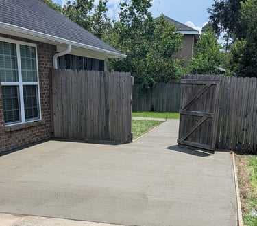 Residential concrete patio installation in Pensacola FL