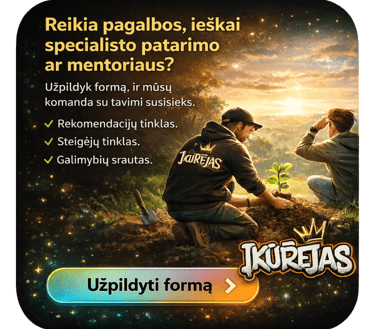 mentoriaus ar specialisto pagalba