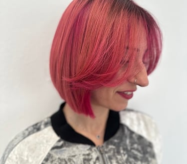 Decoloración fantasia. pink hair