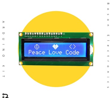 LCD 16x02 for Arduino, Raspberry Pi