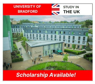 Scholarship Available at University of Bradford UK