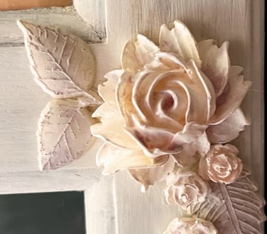 Hand poured and painted resin flowers