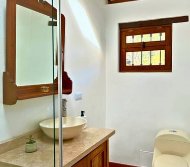 Amplio baño privado SUE, Casa Sol de Iguaque, Villa de Leyva