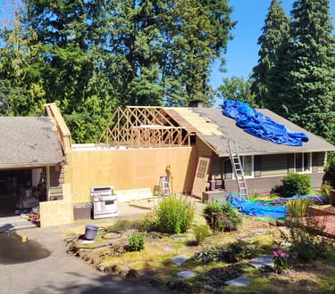 front porch home addition and room repair