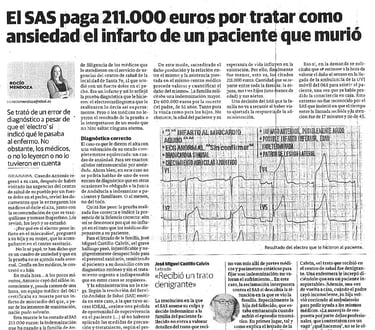 negligencia médica infarto no diagnosticado - cardiología