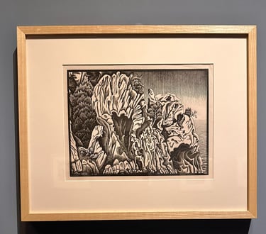 Calanches of Piana, Corsica, 1934, Wood Engraving ©16mag