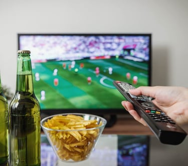 relax watch the game on TV