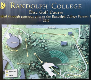 disc golf course map, Randolph College