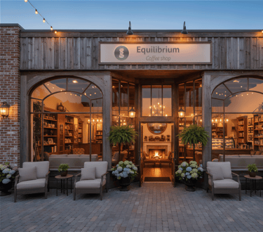 Enseigne Equilibrium Coffee Shop
