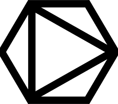 a black and white image of a pentagon shaped object