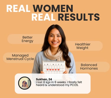 Women with balanced hormones and managed pcos
