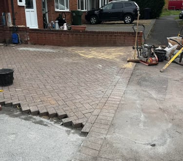 Block paving driveway in Worcester by B R Building and Landscapes