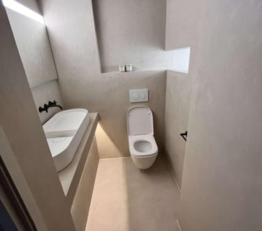Finished family bathroom renovation with bath, taps, and vanity by PBP Services in Evesham