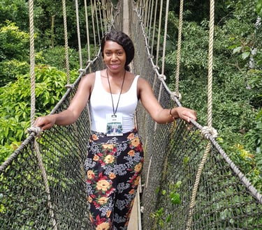 Dahomey African Tours Secretary and Tour Consultant at Kakum National in Ghana