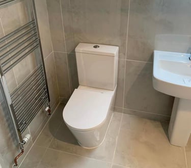 New toilet installation carried out by plumbers in Malvern