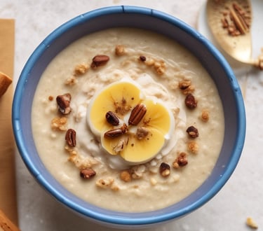 Porridge banana e avena proteico fit