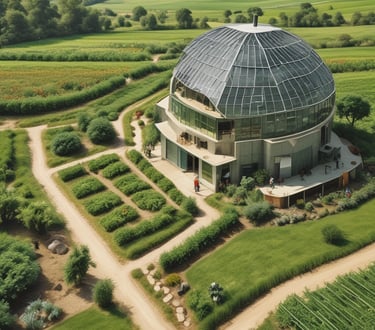 A vibrant wetland landscape illustrating thriving biodiversity under a soft sunrise.