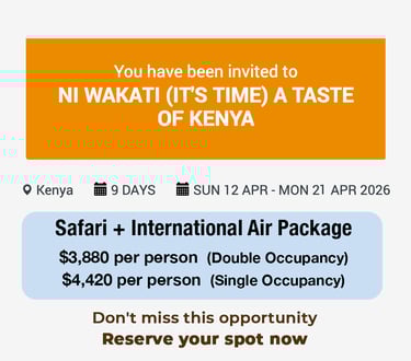 A Taste of Kenya travel package price