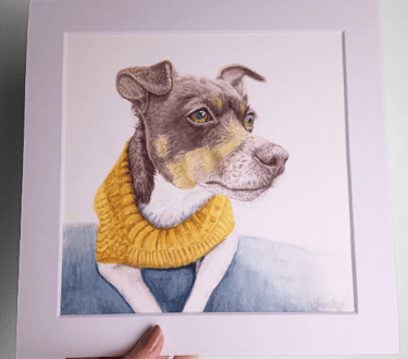 Pet Portrait in a Mount