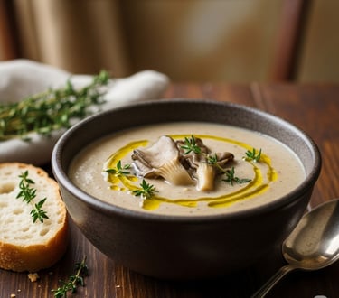 Cream of Oyster Mushroom Soup