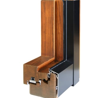 Aluminio exterior, Madera interior