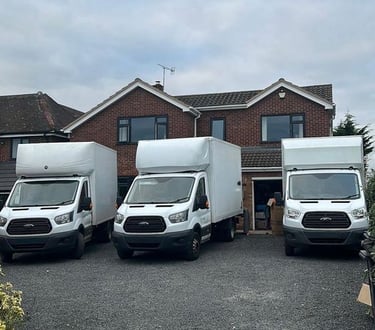 3 white vans owned by deanos removals