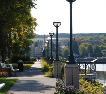 promenade du parc de vétérants du Lac Mégantic