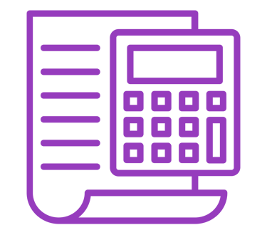 une calculatrice avec une feuille