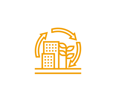 desenho de um prédio com uma árvore crescendo ao lado