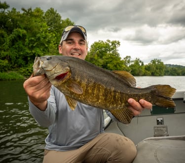 Check out John with this huge Smallmouth!
