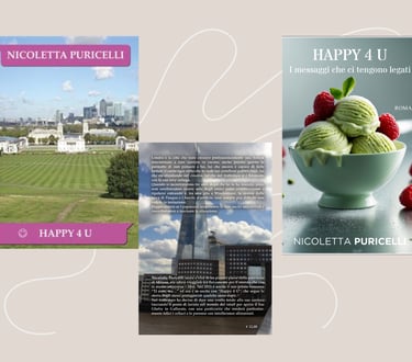 copertina fronte retro del romanzo Happy 4 U e versione ebook nuova