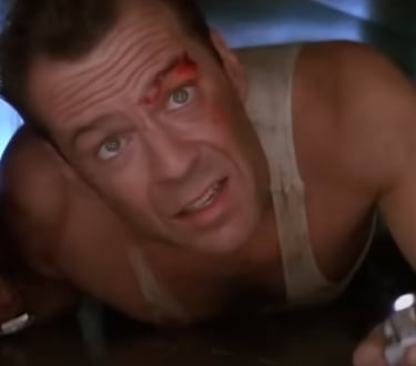 John McClane: His face just sings Christmas...right...right?