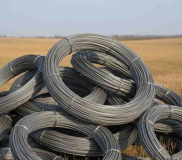 “Close-up of aluminium wire rod surface showing purity and high-quality metal finish”