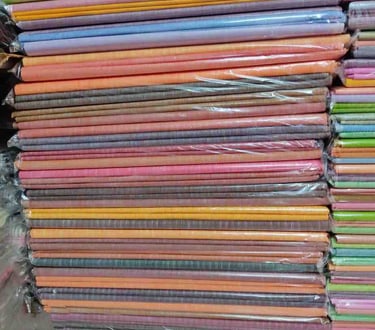 Colorful Mulberry Silk Fabric Bundles from India – Premium Silk for Weaving and Export