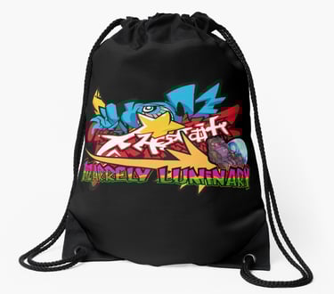 BIZARRELY LUMINARY Drawstring Bag