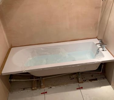Bath installation completed by AXM Plumbing Services in Hereford