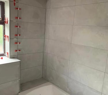 New floor tiles installed by local plumbers in Malvern