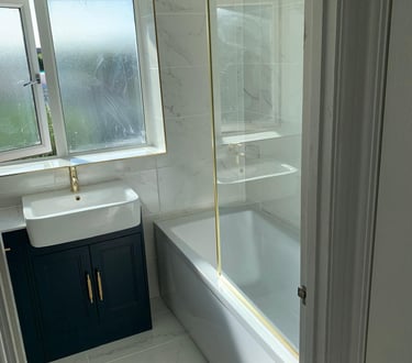 Sink plumbing installation completed by AXM Plumbing Services in Evesham