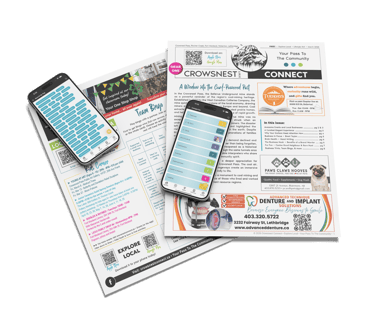 Crowsnest Connect Monthly paper, online and in App! Marketing eco-system