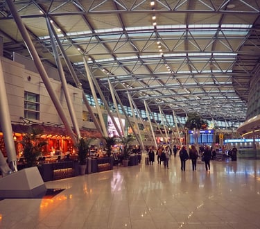 Interior of the airport terminal