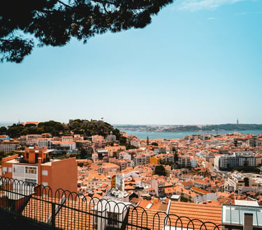 View of Lisbon from the top of the hill