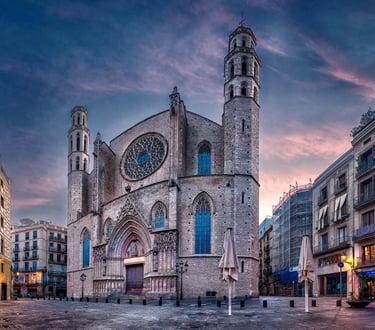 Gothic church of Santa Maria del Mar in Barcelona