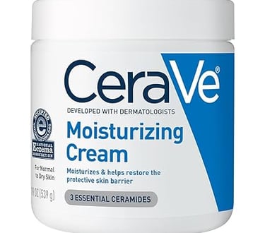 CeraVe Moisturizing Cream, Body and Face Moisturizer for Dry Skin, Body Cream with Hyaluronic Acid a
