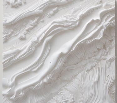 Close-up of handcrafted sea-inspired ceramic decor pieces arranged on a rustic wooden table.