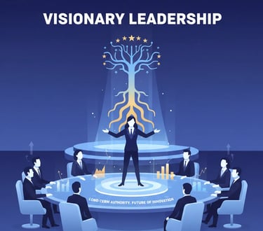 Founder establishing long-term authority and leadership presence during investor pitch.