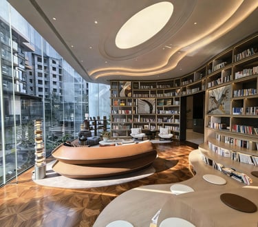 Classic library cabinetry for elegant residential interiors.