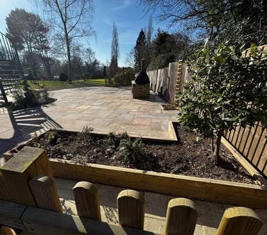 Landscaped garden transformation in Worcester