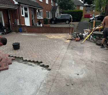 Block paving driveway in Worcester by B R Building and Landscapes