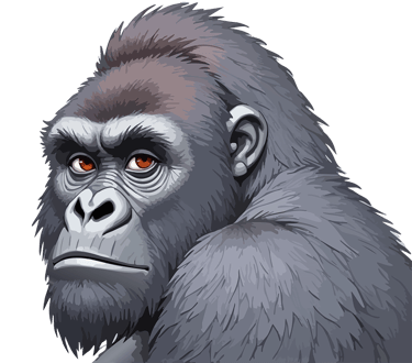 Thumbnail of Gorilla graphic art print — Primal Gaze.