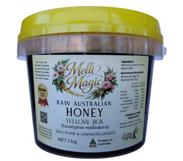 yellow box honey tub 1kg